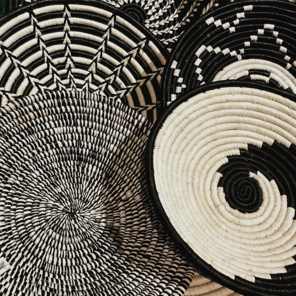 Hand-woven African bowl