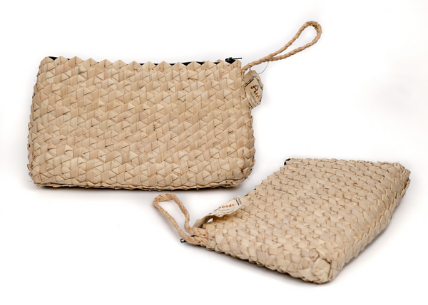 Large woven clutch