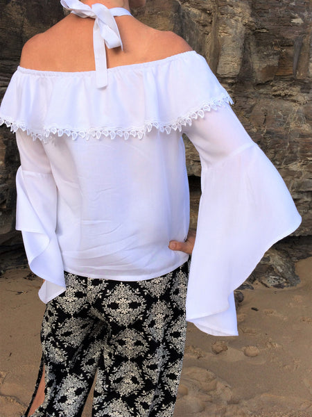Alyria Top White with Lace