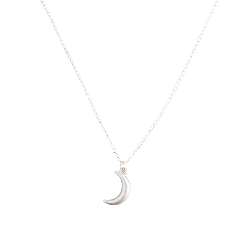 Crescent Moon Necklace on Sterling Silver Chain