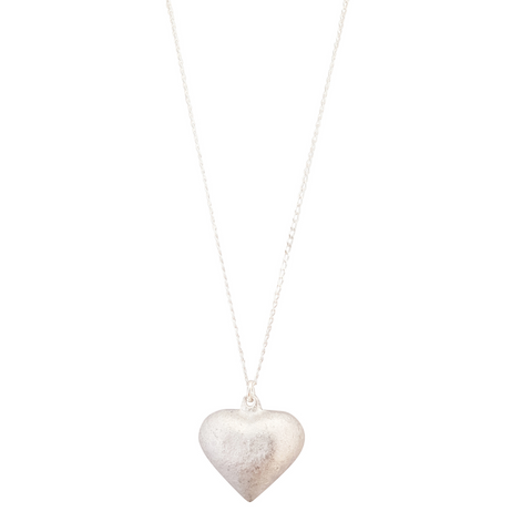Medium Heart Necklace on Sterling Silver Chain