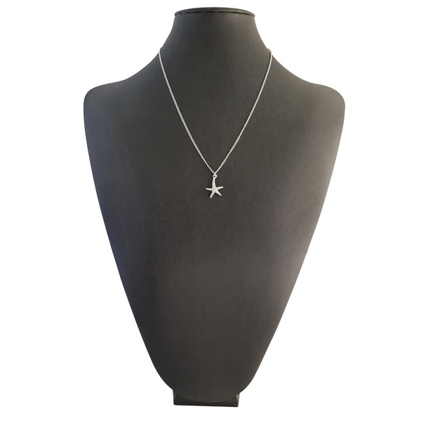 Small Starfish Necklace on Sterling Silver Chain