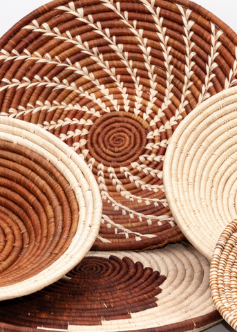 Hand-woven African bowl