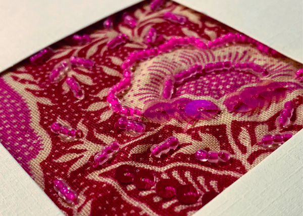 Hand Beaded Greeting Card - Individual Card