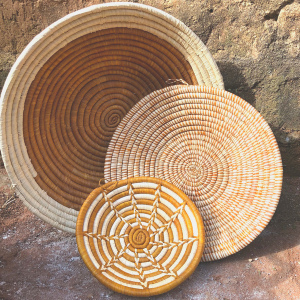 Hand-woven African bowl