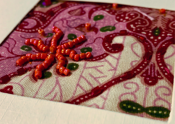Hand Beaded Greeting Card - Individual Card