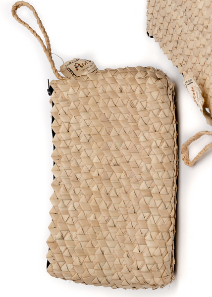 Large woven clutch