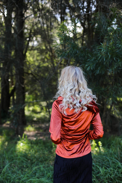 Hepburn Top in Silk Velvet