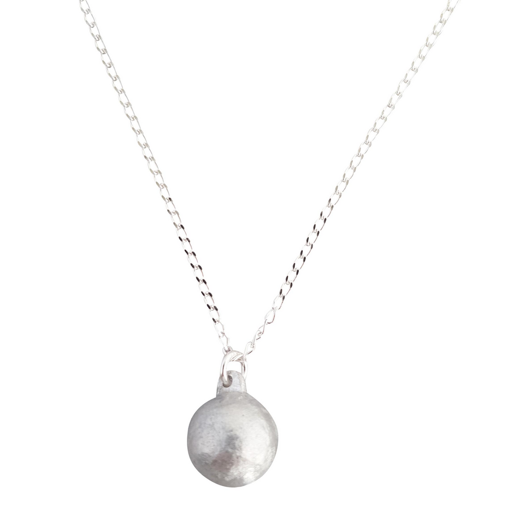 Ball Necklace on Sterling Silver Chain Stitch d