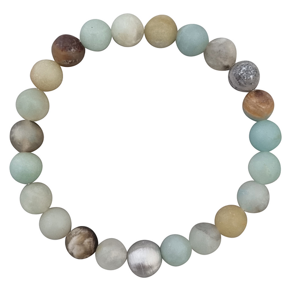 Amazonite Bead and Heart Bracelet