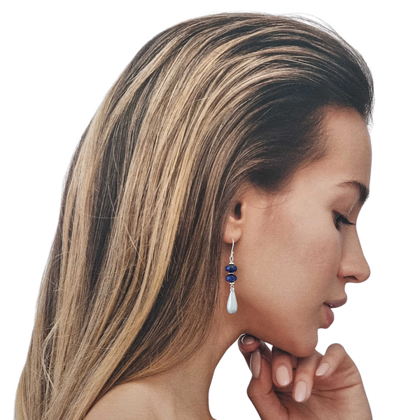 Bomb & Lapis Earrings
