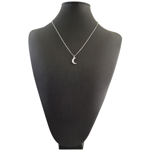 Crescent Moon Necklace on Sterling Silver Chain