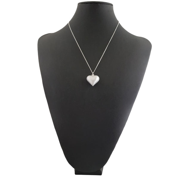Medium Heart Necklace on Sterling Silver Chain