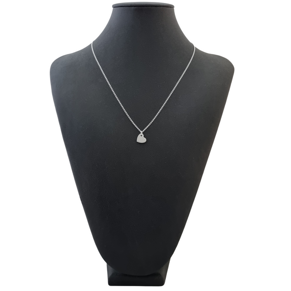 Heart Charm Necklace on Sterling Silver Chain