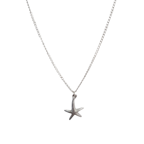 Small Starfish Necklace on Sterling Silver Chain