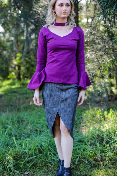 Juliette Top in Cotton Spandex