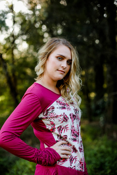 Abby Top Fern Rose