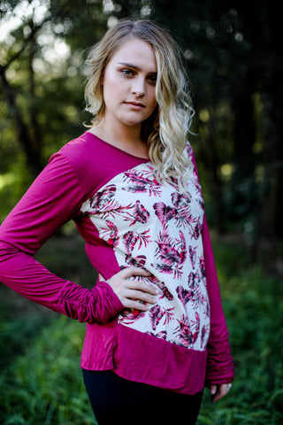 Abby Top Fern Rose
