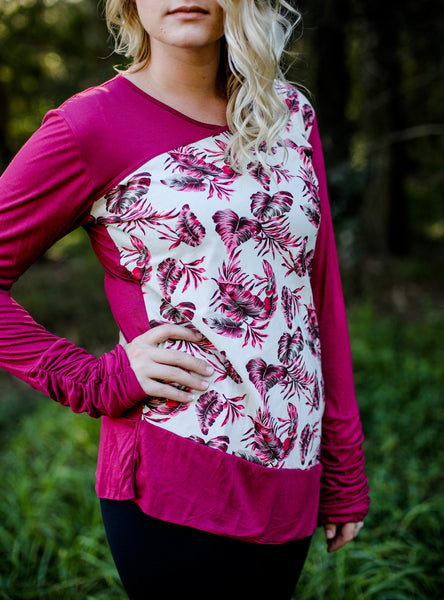 Abby Top Fern Rose