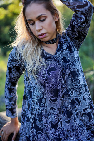 Evie Top Seafoam Black