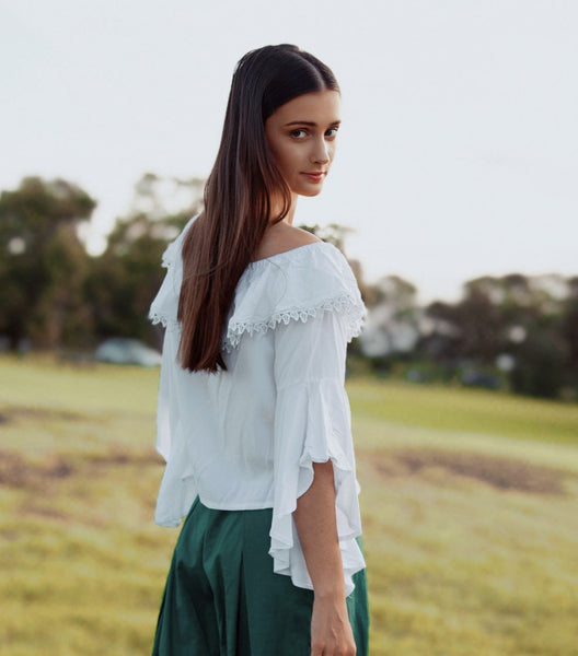 Alyria Top White with Lace